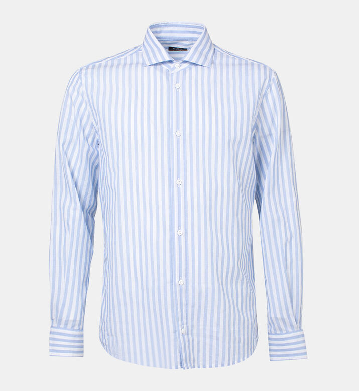 قميص بوبلين قطني مخطط