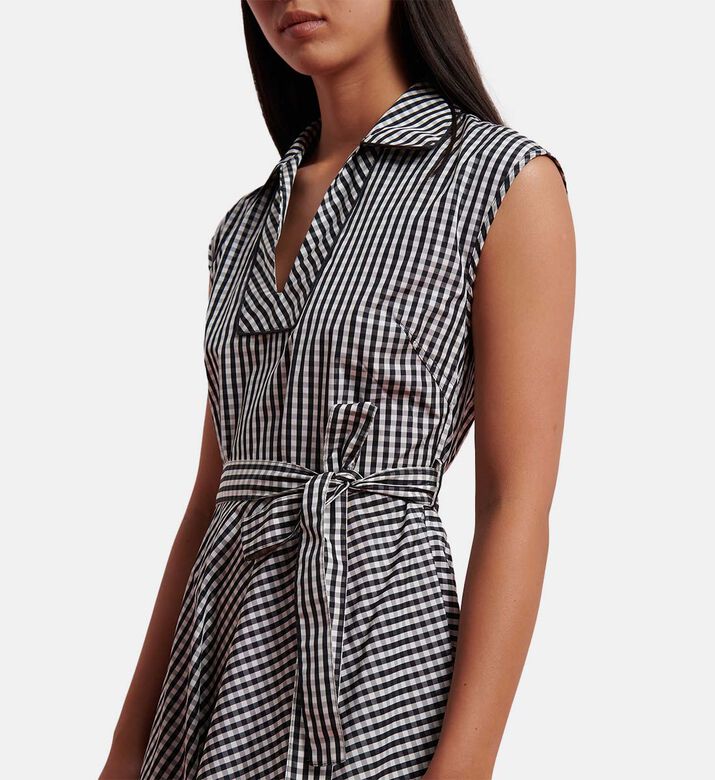 Gingham Taffeta Polo Dress