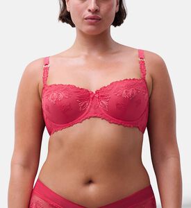 Chantelle Bra, Red, 90, D, Model View