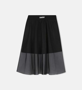 تنورة متوسط الطول واسعة بتصميم متعدد الطبقات