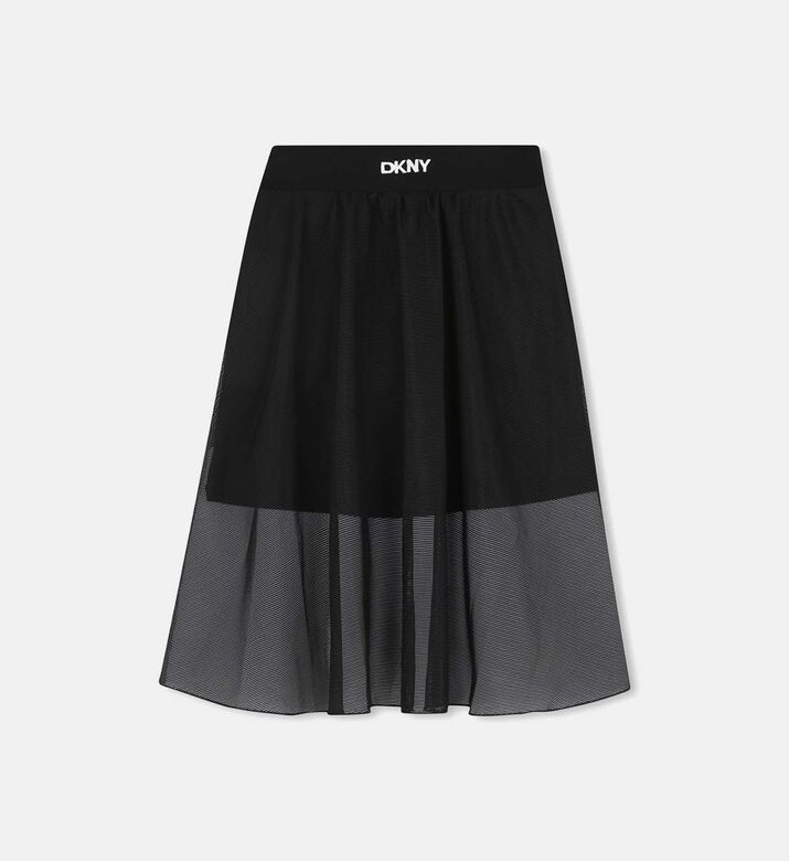 Layered Design Flared Midi Skirt