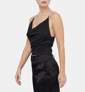 بلوزة كورال كريستال بياقة مطوية