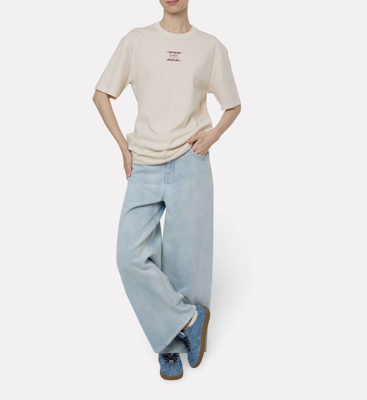 Samsoe Oversized Embroidered T-shirt, Model View