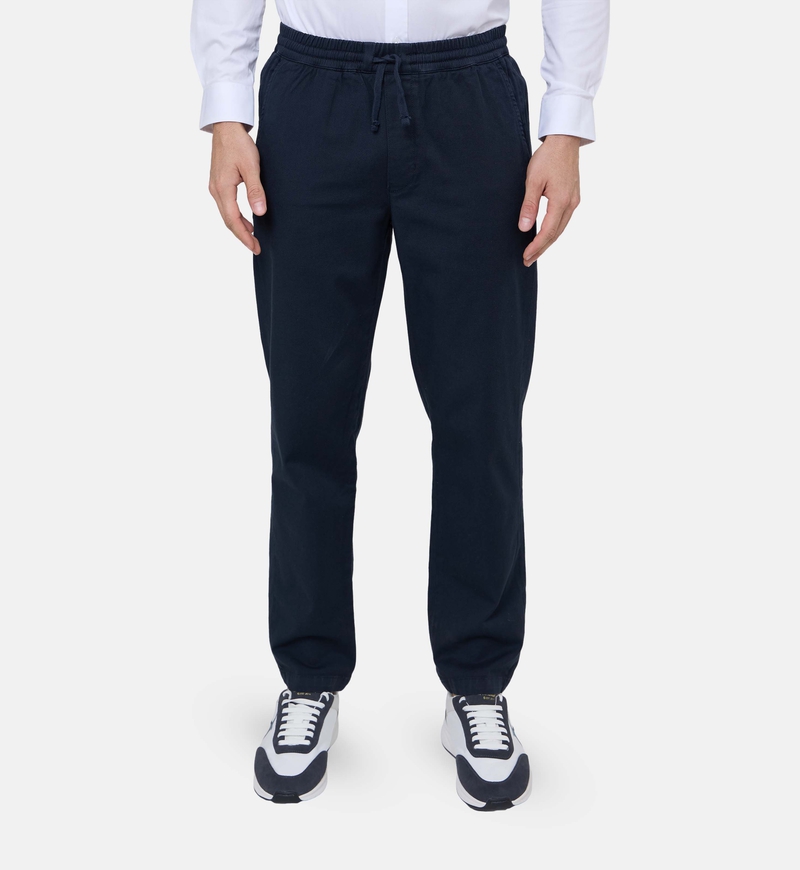 بنطال بخصر مطاطي وقصة عادية