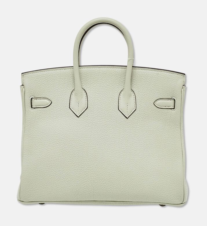 Hermes Herm&egrave;s Gris Neve Togo Leather Silver-finish Birkin 25 Bag Preowned, Grey, Packshot View