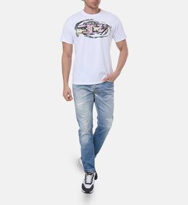 تيشيرت قصير الأكمام بياقة دائرية