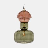 Two-tiered Glass Pendant Lamp