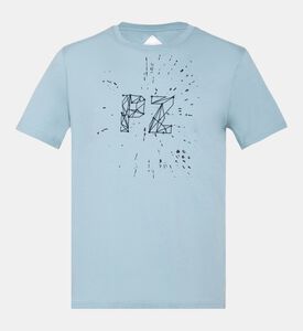 تي شيرت قطني بطبعة الشعار