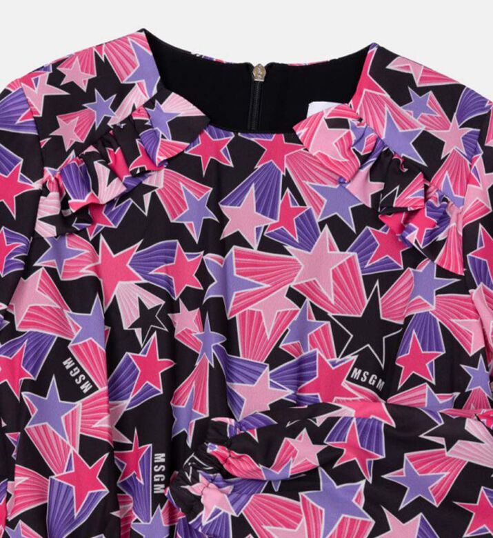 Georgette Star-printed Dress