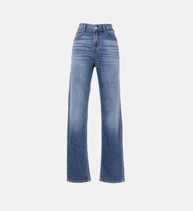 بنطال جينز ضيق بخصر متوسط