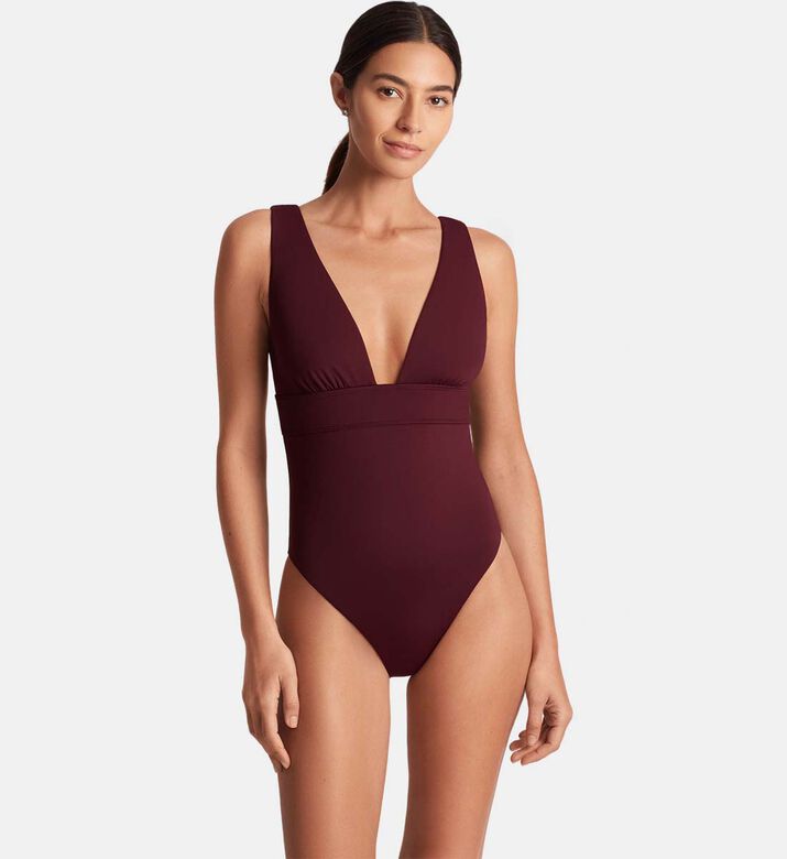 Low Back Squareneck One-piece Swimsuit