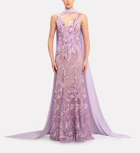 Michael Cinco Long Dress, Model View