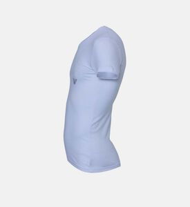 تي شيرت قطني مطرز بالشعار