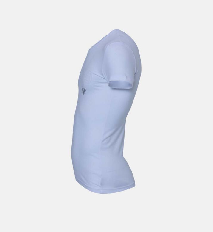 تي شيرت قطني مطرز بالشعار