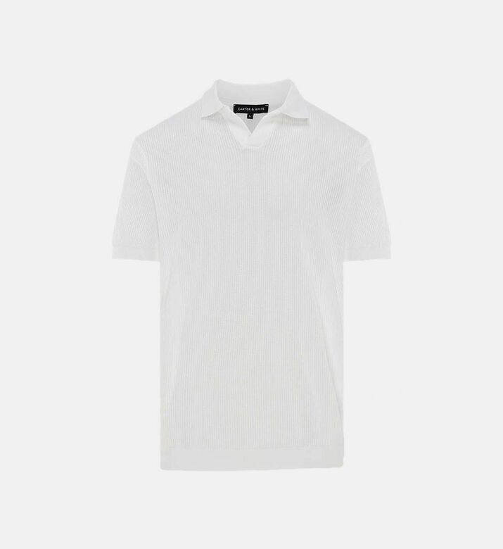 قميص بولو محبوك بقصة عادية