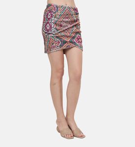 تنورة تويا متعددة الألوان مطرزة قصيرة