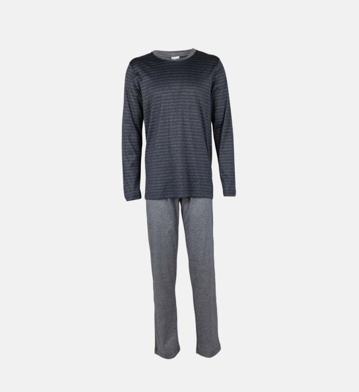 Cotton Ribbed Long Pajama Set