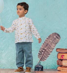 قميص ديلان القطني بطبعة القنفذ