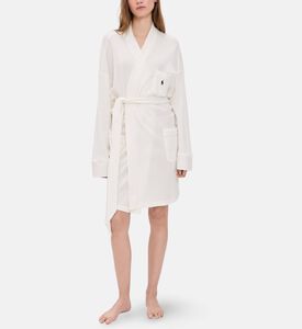 Polo by Ralph Lauren Waffle-knit Belted Robe, Beige, L-xl, Model View