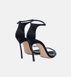 Satin High Blade Heel Sandals