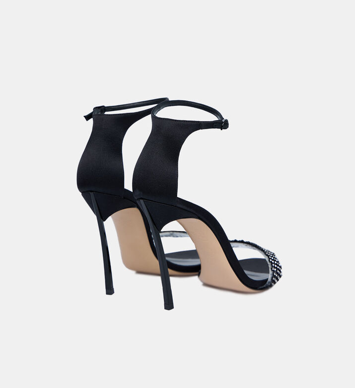 Satin High Blade Heel Sandals