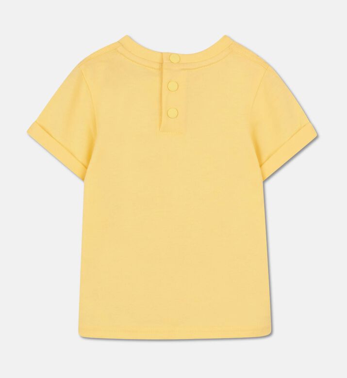 Givenchy Fold-down Sleeve Organic T-shirt, Yellow, 18m, Packshot View