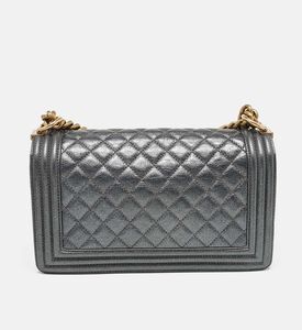 حقيبة جلد عجل معدنية مبطنة