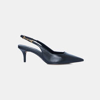 Leather Low Heel Pumps