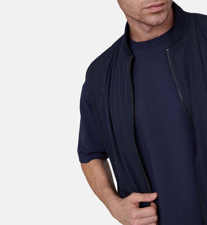 Men S Sleeveless Bomber Jacket