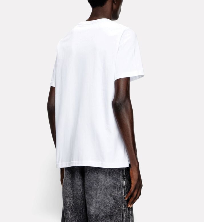 Diesel T-adjust-od Organic Cotton T-shirt, White, L, Model View