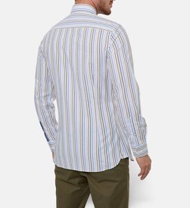 Hackett London Bengal Stripe-print Button Closure Shirt, Model View