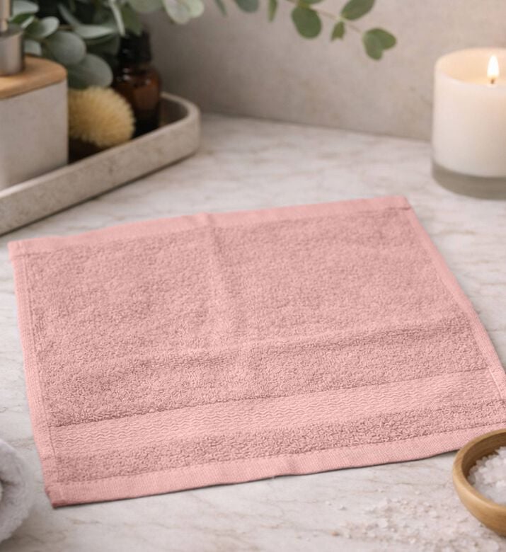 Home Deco and More Cotton Terry Towel Books, Pink, 30x30-cm, Packshot View