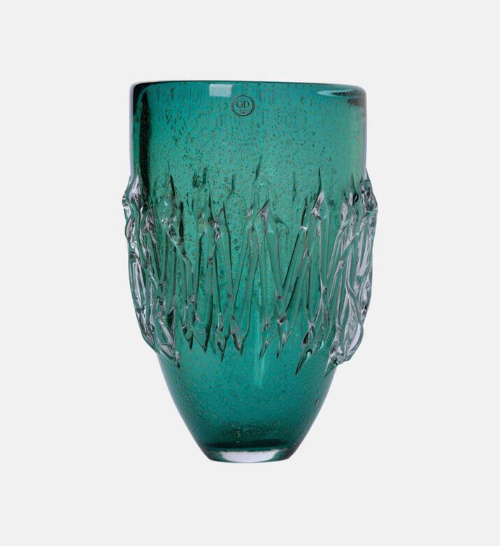 Gileno Medium Talia Gold Crystal Vase, Packshot View