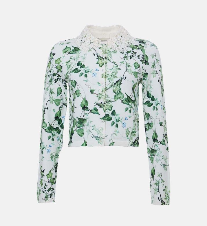 Floral Long-sleeve Cardigan