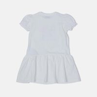 Teddy Bear Logo-print Flared Mini Dress
