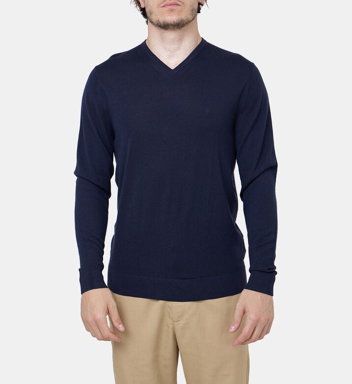 V-neck Long Sleeved Wool Sweatshirt V-neck Long Sleeved Wool Sweatshirt