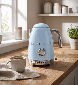 Smeg 50s Style Variable Temp Kettle, Light-blue, Packshot View