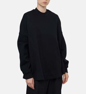 Plan C Round Neck Long-sleeve Sweatshirt, Model View