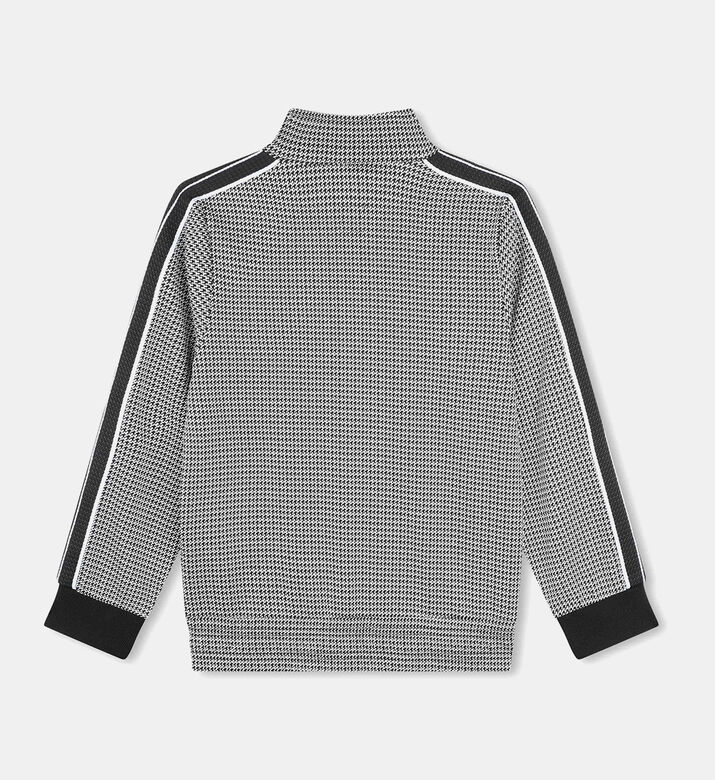 Zip-up Fleece Hoodie With Pattern