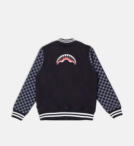 جاكيت بتصميم جامعي بومبر بنقشة مربعات