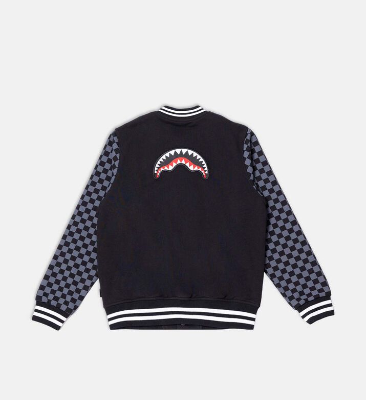 جاكيت بتصميم جامعي بومبر بنقشة مربعات