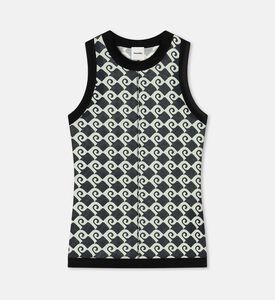 بلوزة دينالي بنقشة مربعات الماس