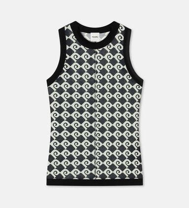 Denalie Diamond Check Top