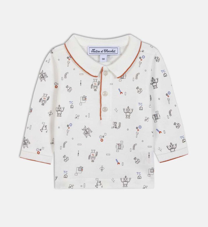 Robot-print Polo Shirt