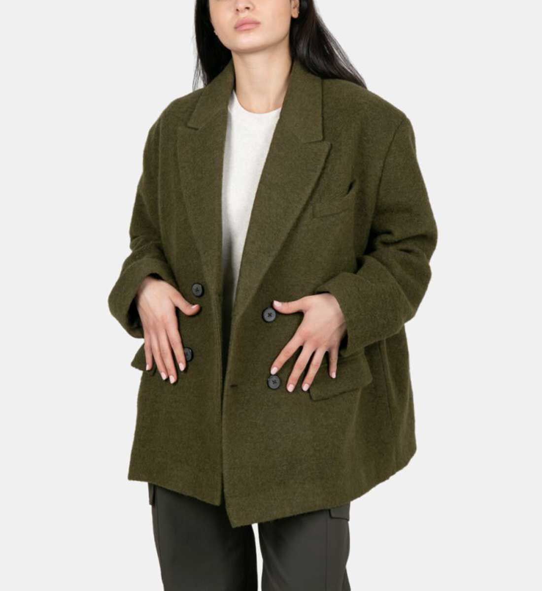 Oversized wool cheap blend coat