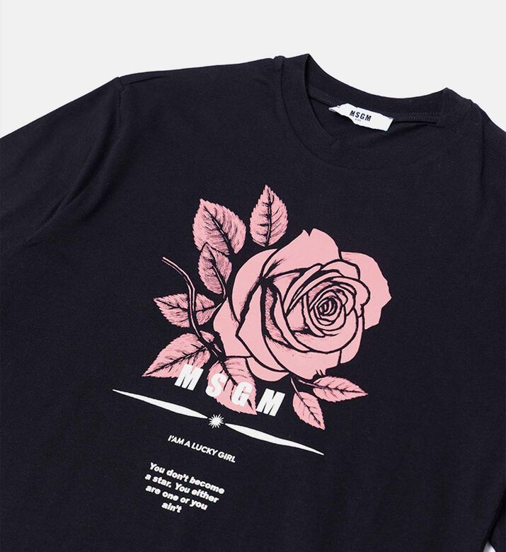 Floral-print Crewneck T-shirt