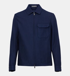 قميص فضفاض قطن بجيب أمامي بغطاء قلاب