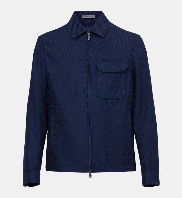 قميص فضفاض قطن بجيب أمامي بغطاء قلاب