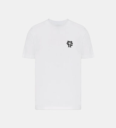 Roman Round Neck Small Emblem T-shirt