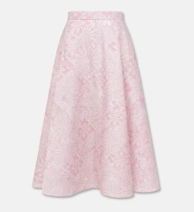 Blue For Burgundy Two-tone Floral Brocade A-lime Maxi Skirt, Packshot View